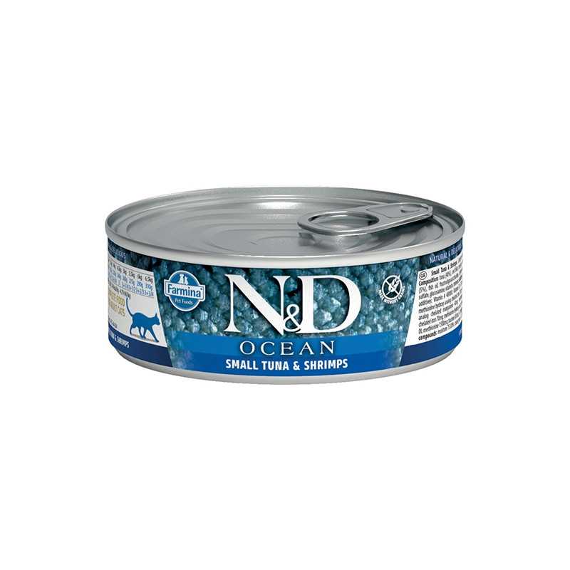 Farmina Natural Delicious Ocean con Tonnetto e Gamberetti 80 gr. Farmina Natural Delicious Ocean con Tonnetto e Gamberetti 80 gr.