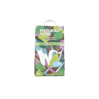 Natural Code Lettiera Agglomerante Vegetale Mais 3,8 kg Talco, Naturale - 