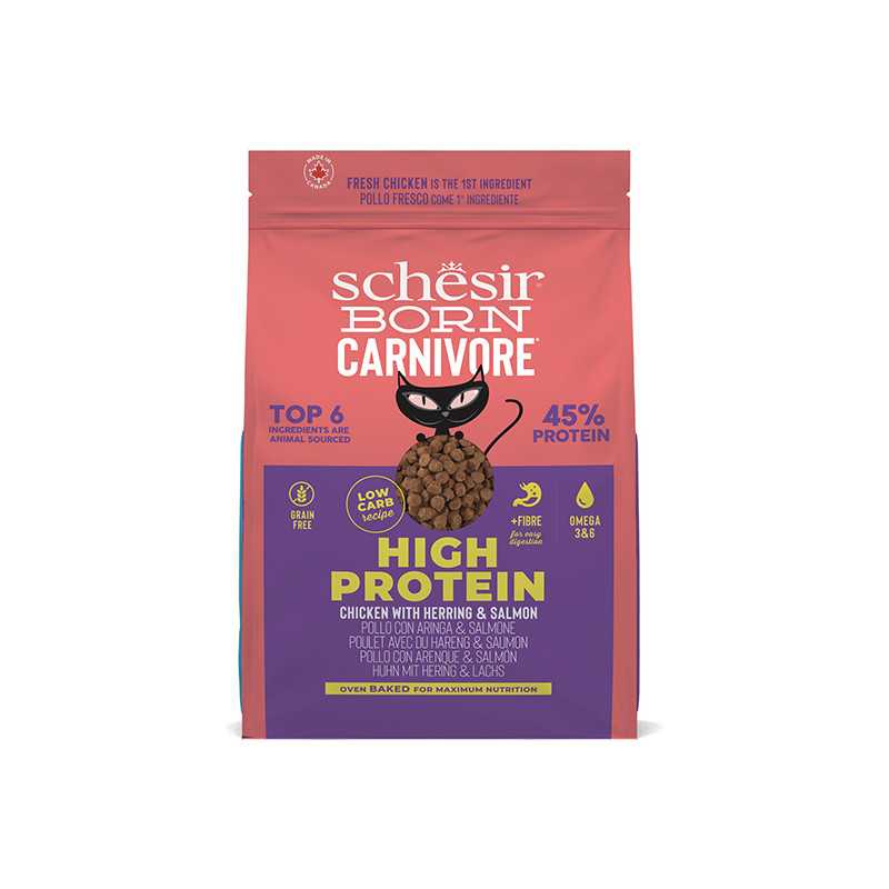 Schesir - Born Carnivore Adult Cat Pollo con Aringa e Salmone 1,25 kg Schesir - Born Carnivore Adult Cat Pollo con Aringa e Salmone 1,25 kg