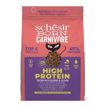 Schesir - Born Carnivore Adult Cat Pollo con Aringa e Salmone 225g - 
