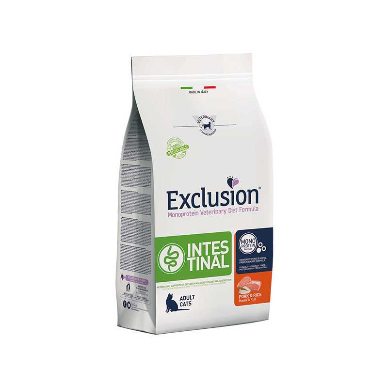 Exclusion - Diet Intestinal Cat Porc et Riz 300 g.
