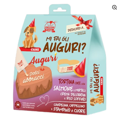 Emozioni 4 zampe cane kit auguri con salmone e mirtilli - 