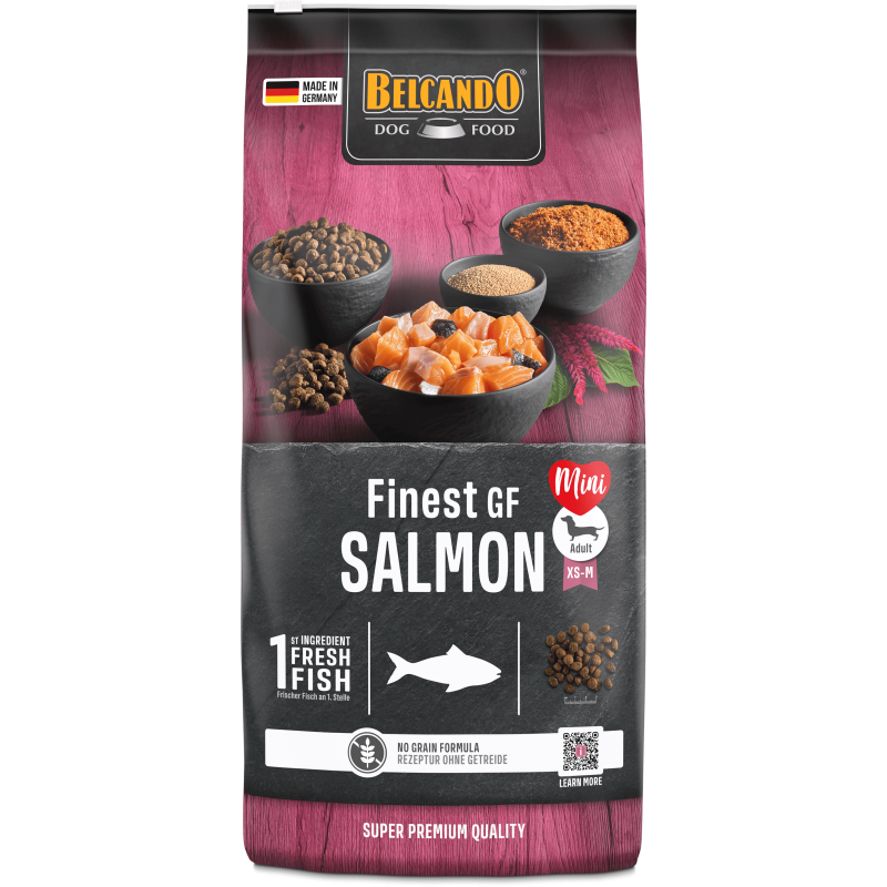 Belcando Finest Grain Free Salmon 4 kg - Crocchette senza cereali al salmone per cani piccoli Belcando Finest Grain Free Salmon 4 kg - Crocchette senza cereali al salmone per cani piccoli