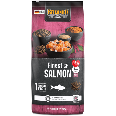 Belcando Finest Grain Free Salmon 1 kg - Crocchette senza cereali al salmone per cani piccoli