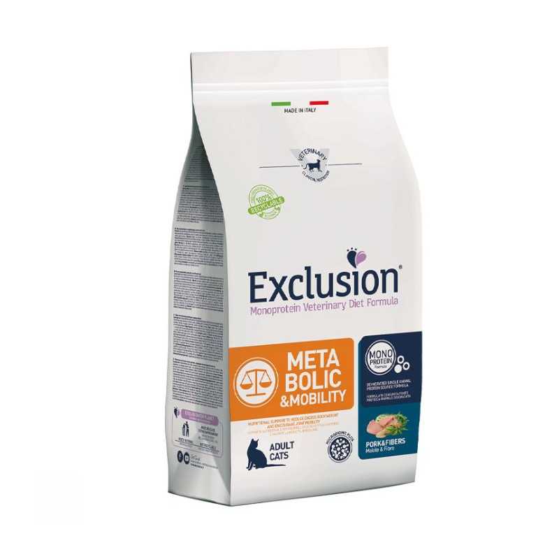 Exclusion - Diet Gatto Metabolic Mobility Pork & Fibres 1.5 kg.