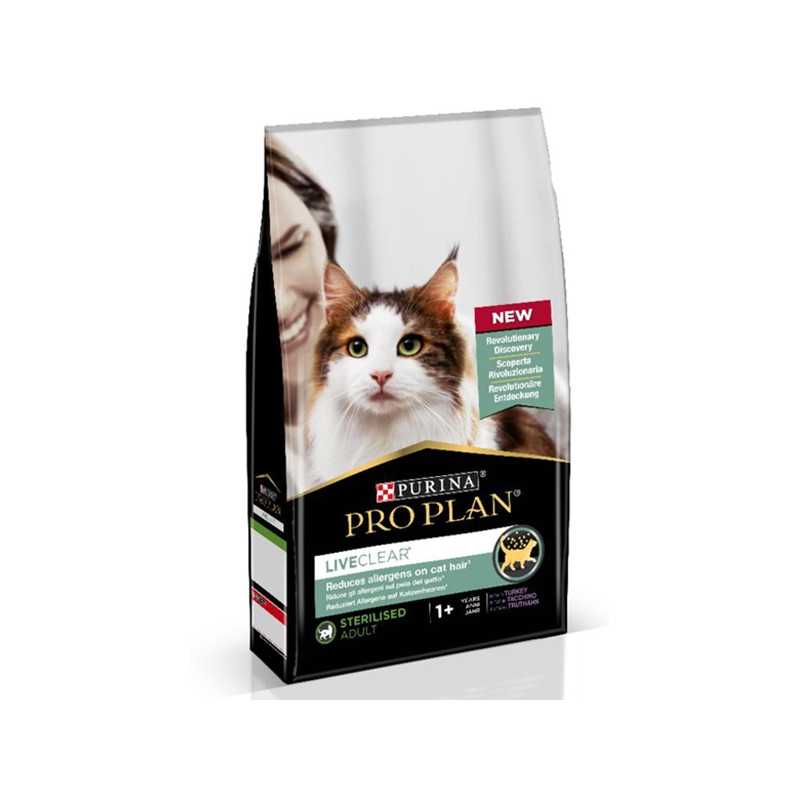 PURINA PRO PLAN CAT LIVECLEAR STERILISIERTER ERWACHSENER TRUTHAHN 1,4 KG. PURINA PRO PLAN CAT LIVECLEAR STERILISIERTER ERWACHSENER TRUTHAHN 1,4 KG.