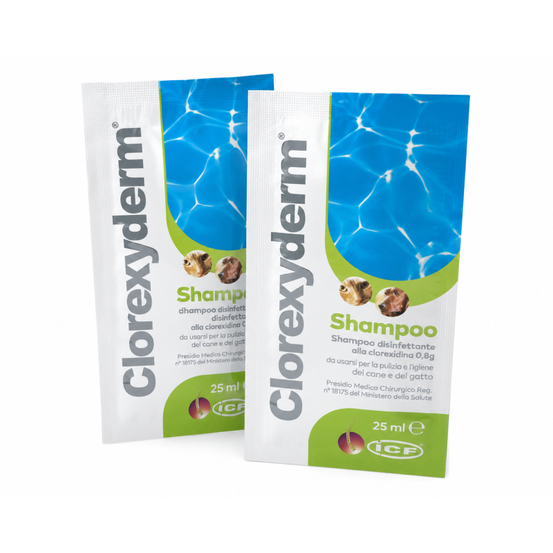 ICF Clorexyderm Shampoo 40 Bustine da 25 ml.