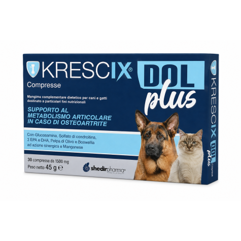 Shedirpharma Krescix Dol Plus Articolazioni Cani Gatti 30 compresse - 