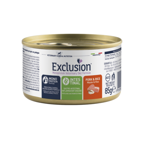 Exclusion - Diet Intestinal Cat Maiale e Riso 85 gr. -