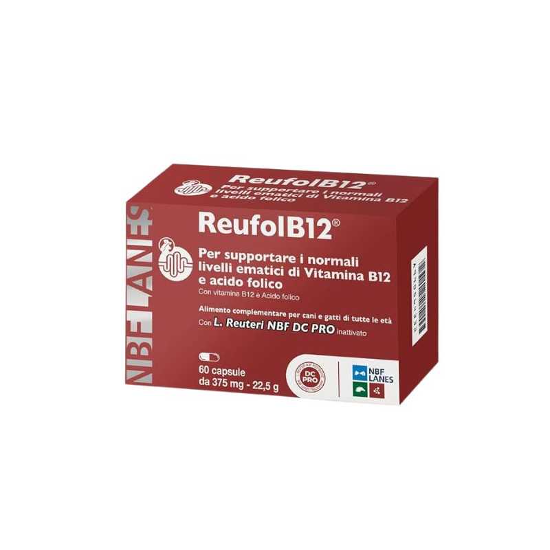NBF Lanes - ReufolB12 for dogs and cats 60 tablets NBF Lanes - ReufolB12 for dogs and cats 60 tablets