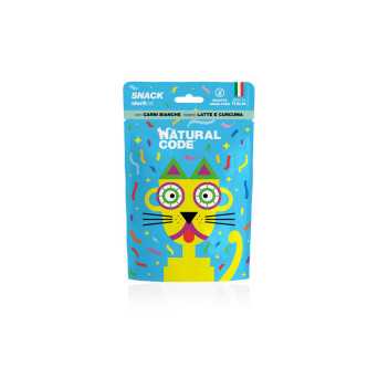 NATURAL CODE SNACK CAT WHITE MEAT MILK AND TURMERIC 60 GR. - 