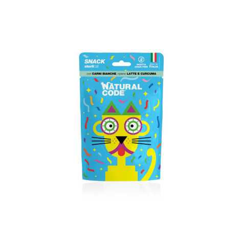 NATURAL CODE SNACK CAT WHITE MEAT MILK AND TURMERIC 60 GR. - 