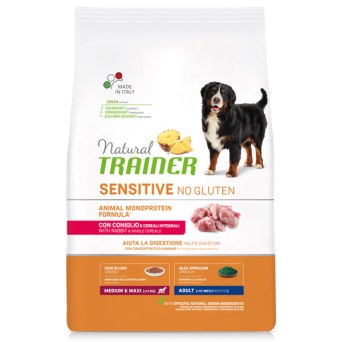 TRAINER Natural Sensitive Plus ADULT M/l Coniglio 12 kg