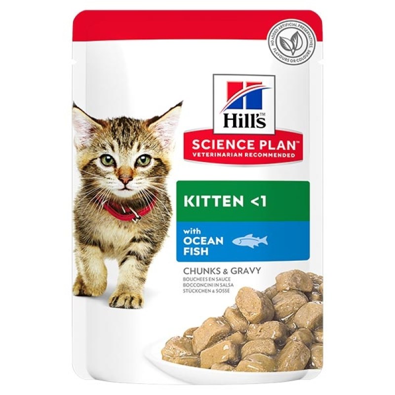 Hill.s Teneri Chunks in Salsa Kitten Pesce 85 g. Hill.s Teneri Chunks in Salsa Kitten Pesce 85 g.