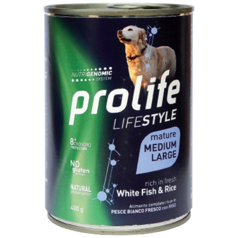 Prolife Chien Mature M/l Wuite Fish 400 g. Prolife Chien Mature M/l Wuite Fish 400 g.