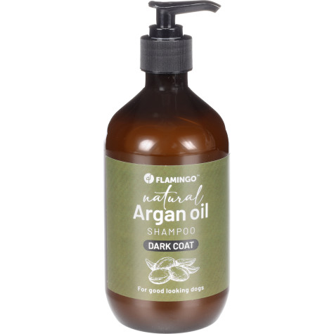 Flamingo Shampoo Natural Olio di Argan Cane Pelo Scuro 500 ml