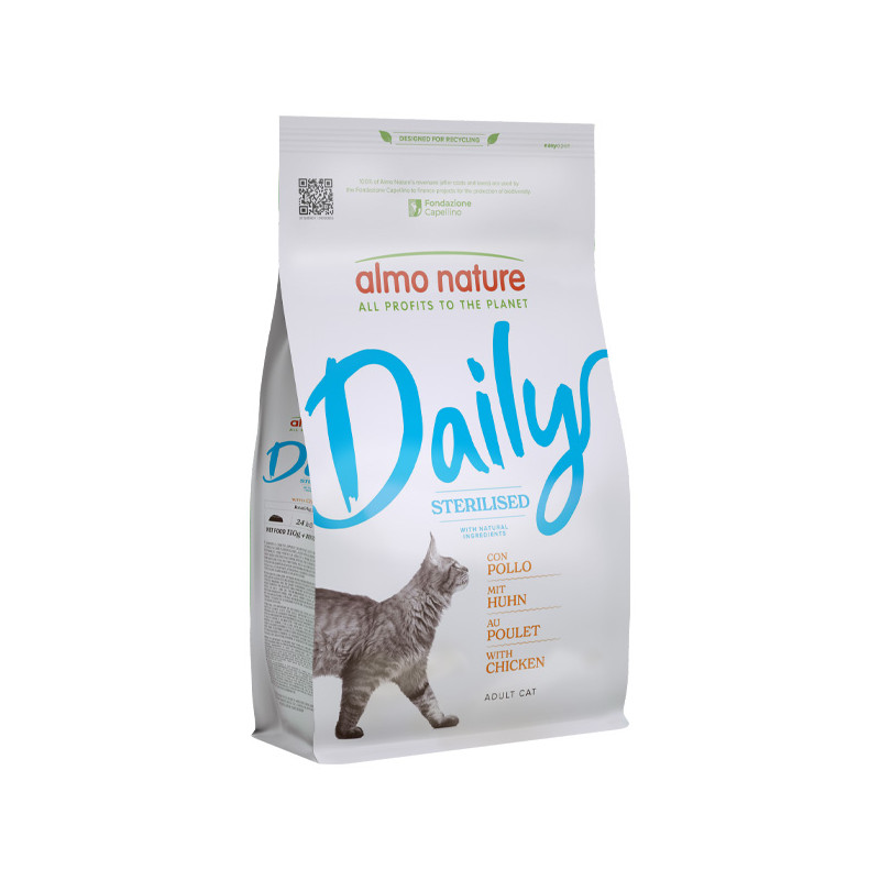 Almo Nature - Adult Cat Daily Sterilised Chicken 1,20KG