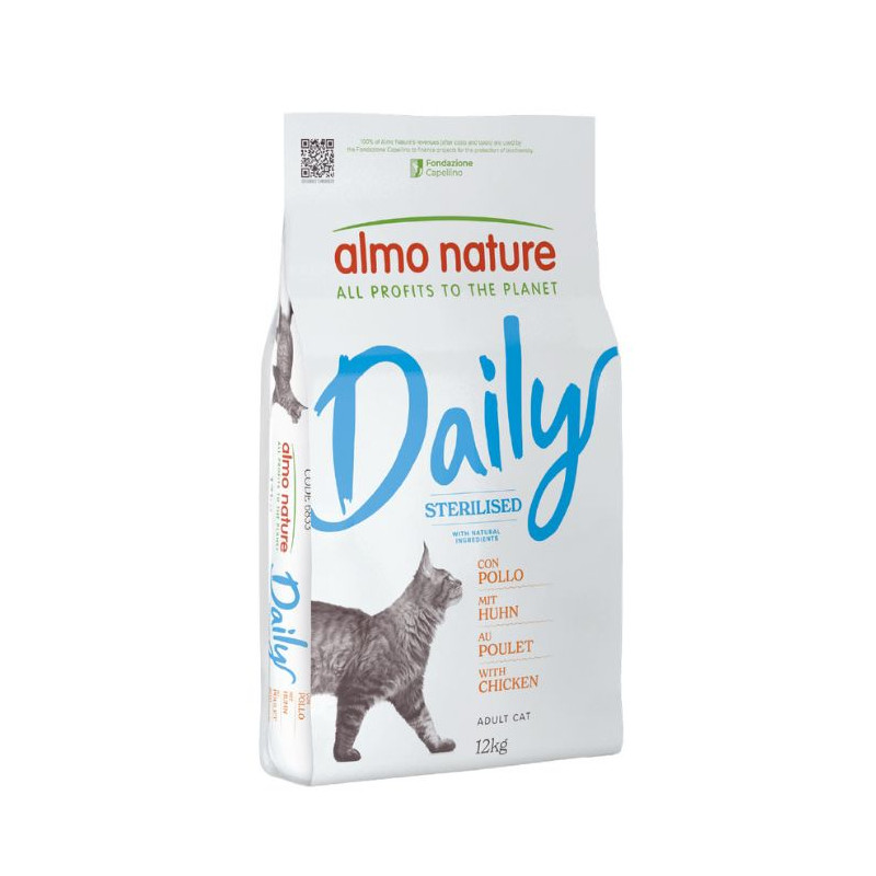 Almo Nature - Adult Cat Daily Sterilised Chicken 12KG