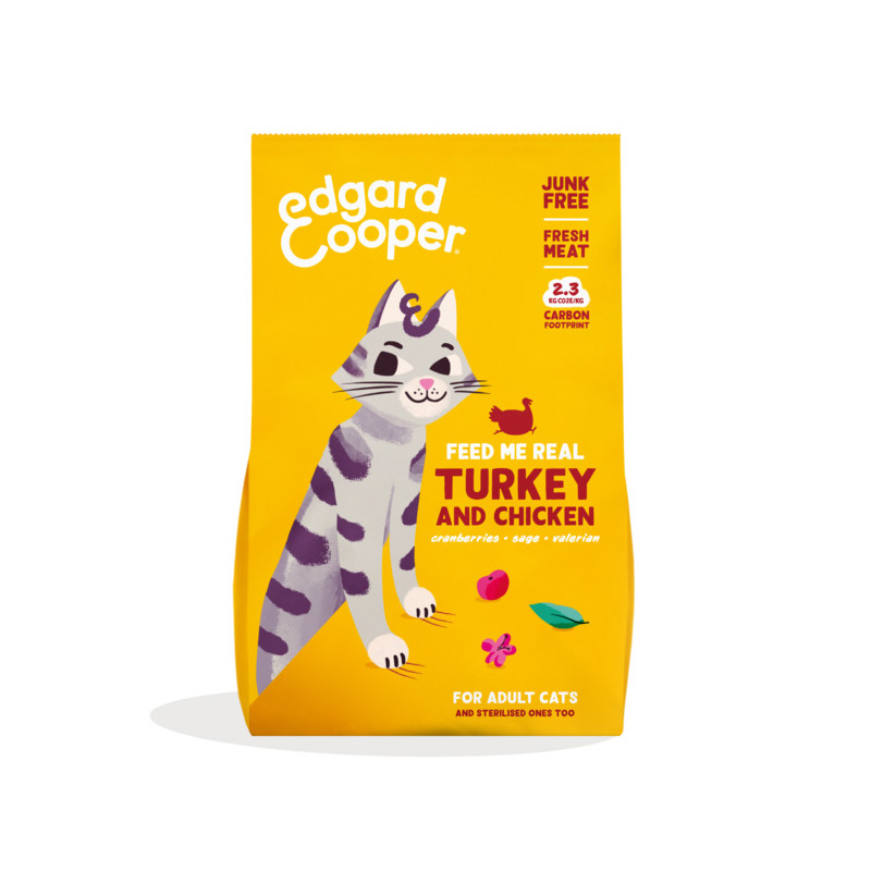 Edgard et Cooper - Cat Adult Dinde et Poulet Freschi 2KG Edgard et Cooper - Cat Adult Dinde et Poulet Freschi 2KG