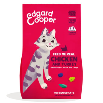 Edgard&Cooper - Cat Senior Pollo e Tacchino Freschi 2KG - 