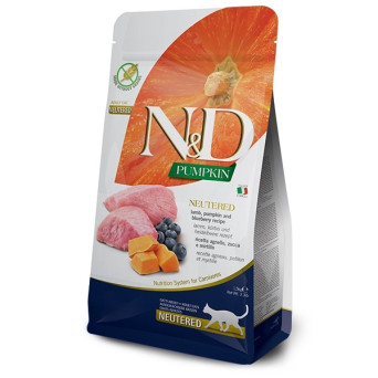 Farmina - Natural & Delicious Neutered Agnello Zucca e Mirtilli Grain Free 300GR (Gatto) - 