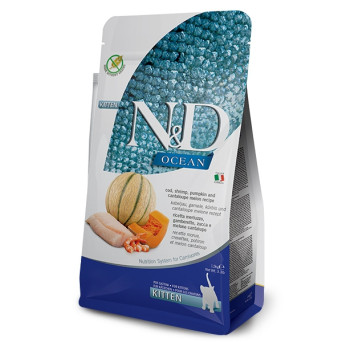 Farmina - Natural & Delicious Ocean Kitten con Merluzzo Gamberi Zucca Cantalupo 300GR - 