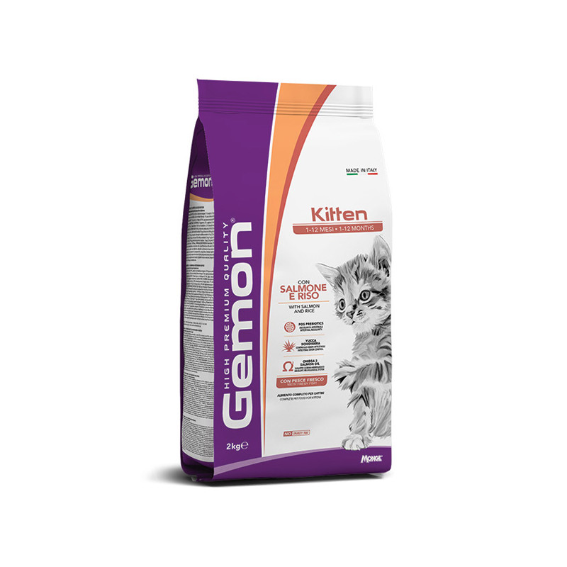 Gemon - Cat Kitten con Salmone e Riso 2KG