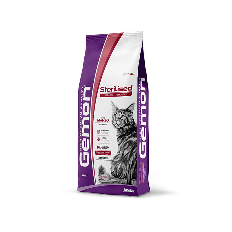 Gemon - Cat Adult Sterilised Manzo 7KG Gemon - Cat Adult Sterilised Manzo 7KG