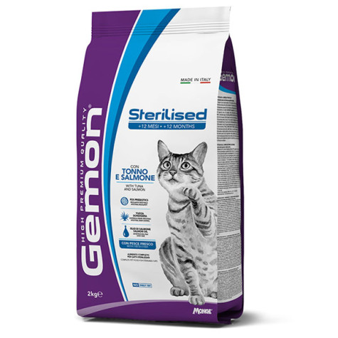 Gemon - Cat Adult Sterilised con Tonno e Salmone 7KG - 
