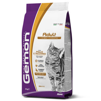 Gemon - Cat Adult con Pollo e Tacchino 7KG - 