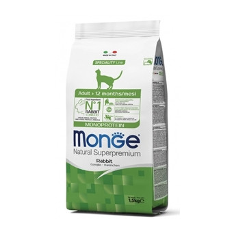 Monge - Natural Superpremium Adult Monoprotein Coniglio 1,50KG (Gatto) -