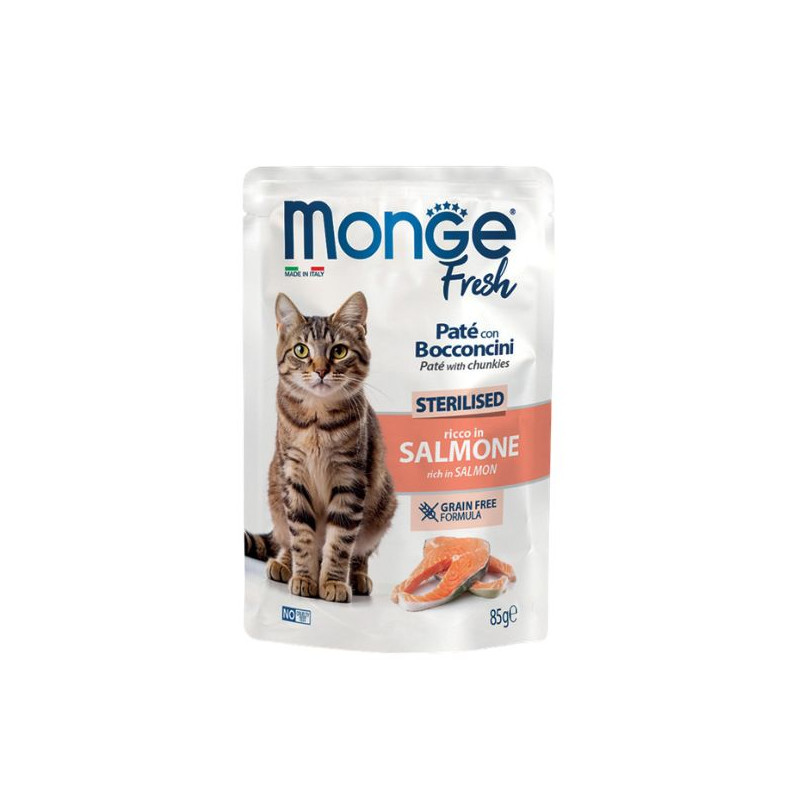 Monge - Patè Fresh Cat Adult Sterilised mit Lachs 85GR