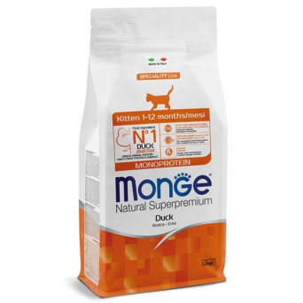 Monge - Natural Superpremium Monoprotein Kitten Anatra 400GR -