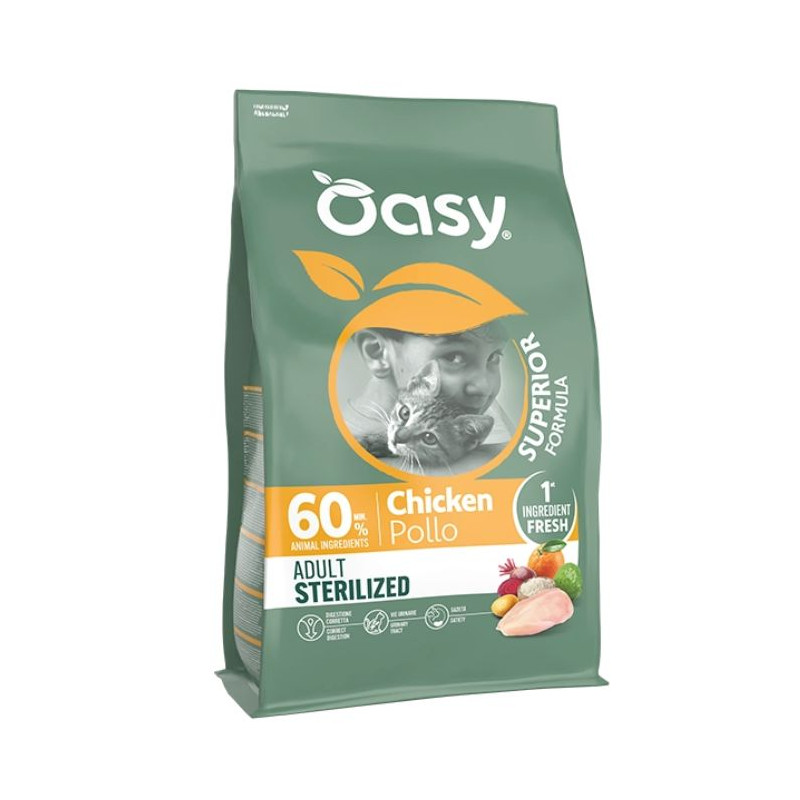 Oasy - Superior Formula Cat Adult Sterilised Poulet 1,5 kg Oasy - Superior Formula Cat Adult Sterilised Poulet 1,5 kg
