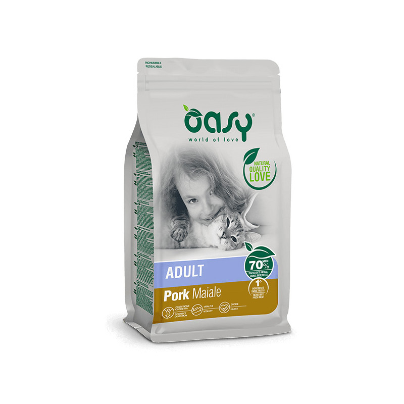 Oasy - Dry Adult Cat Schwein 300GR Oasy - Dry Adult Cat Schwein 300GR