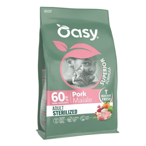 Oasy - Superior Formula Cat Adult Sterilised Maiale 1,50KG - 