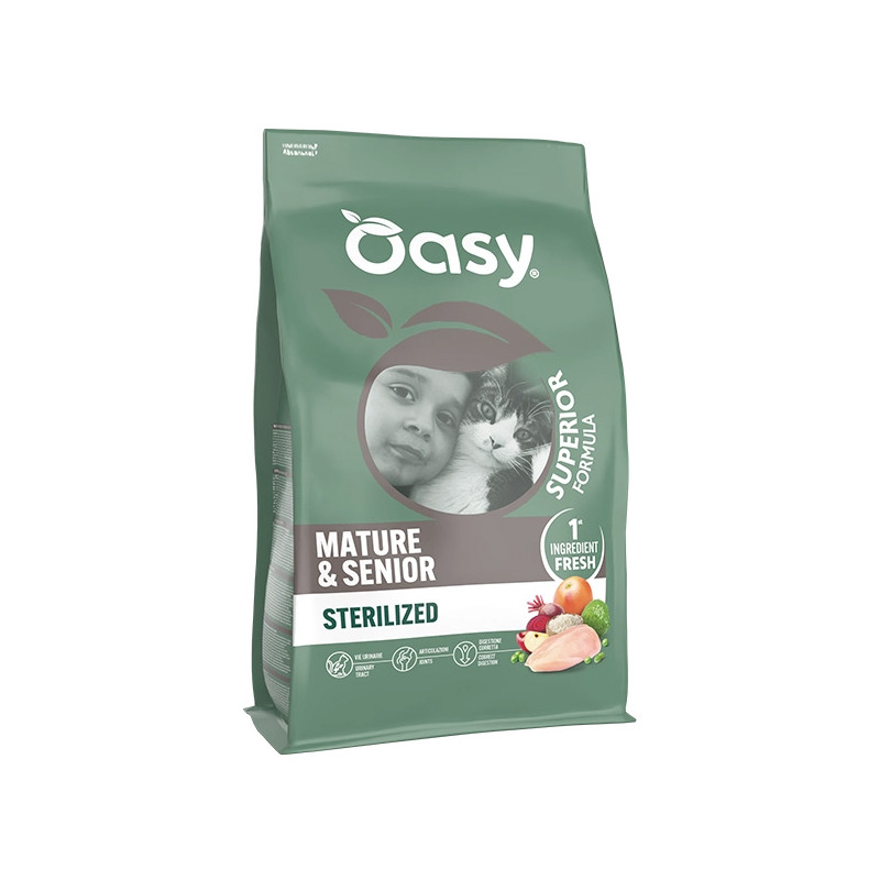 Oasy - Superior Formula Cat Mature et Senior Sterilised Poulet 300GR Oasy - Superior Formula Cat Mature et Senior Sterilised Poulet 300GR