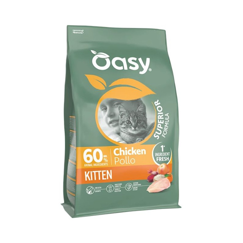 Oasy - Superior Formula Cat Kitten Poulet 1,5 kg Oasy - Superior Formula Cat Kitten Poulet 1,5 kg