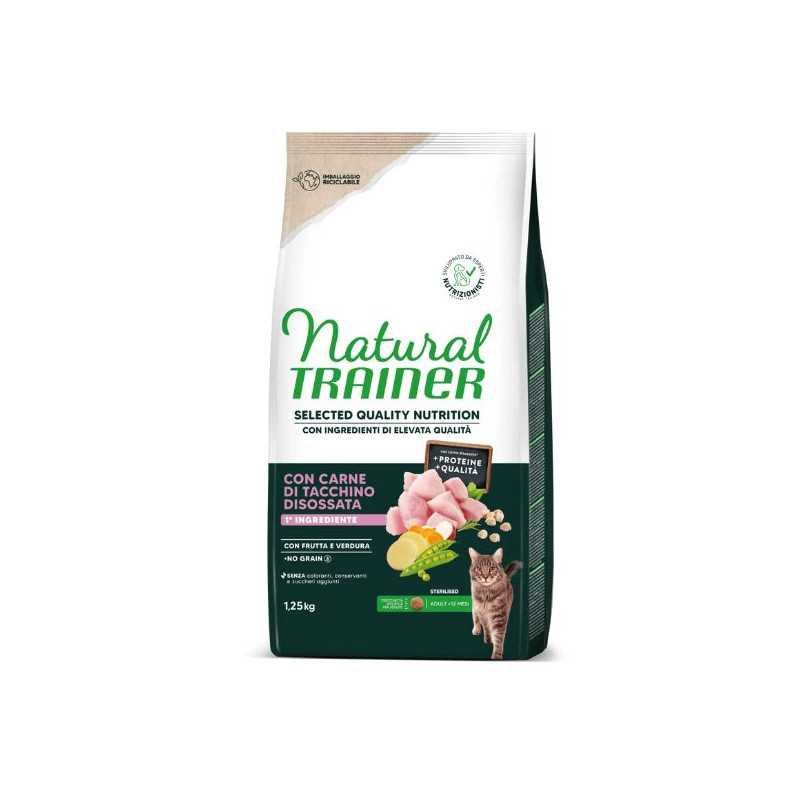 Trainer - Natural Selected Quality Nutrition Cat Adult Sterilised Dinde No Grain 1,25KG Trainer - Natural Selected Quality Nutrition Cat Adult Sterilised Dinde No Grain 1,25KG