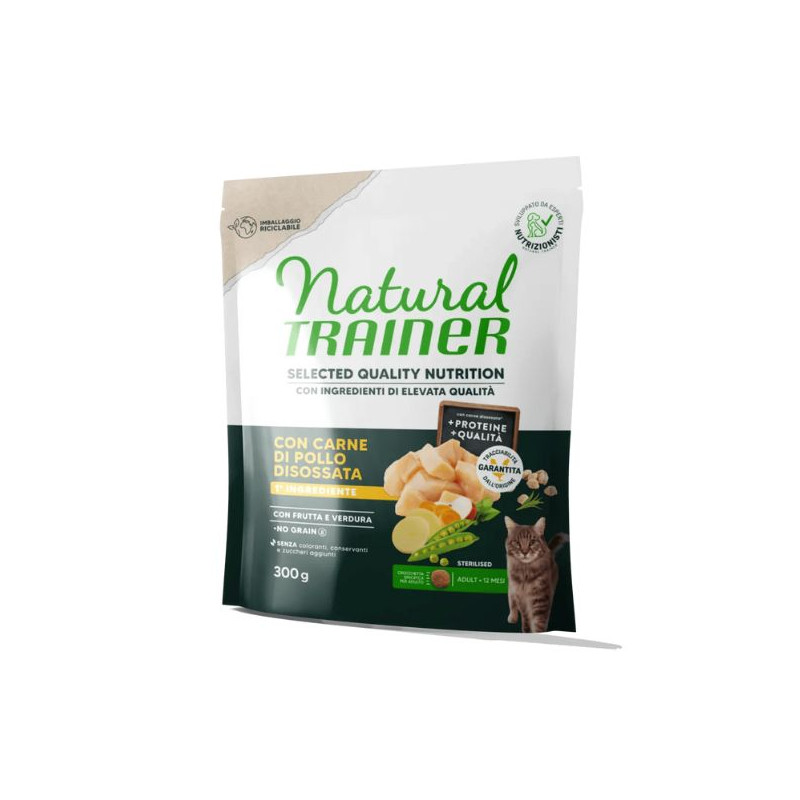 Trainer - Natural Selected Quality Nutrition Cat Adult Sterilised Chicken No Grain 300GR Trainer - Natural Selected Quality Nutrition Cat Adult Sterilised Chicken No Grain 300GR