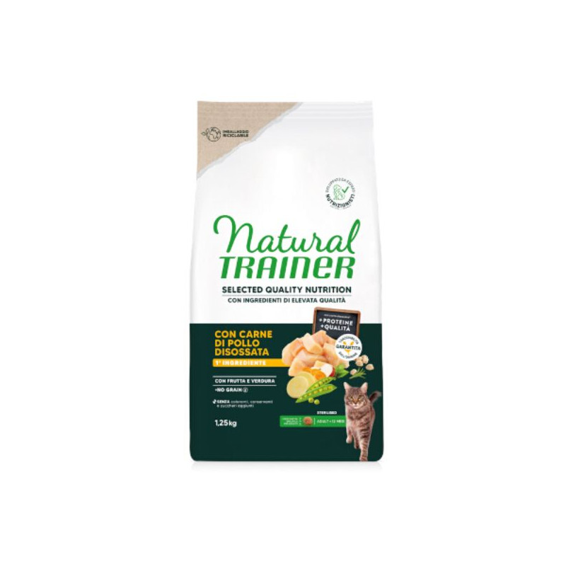Trainer - Natural Selected Quality Nutrition Cat Adult Sterilised Huhn No Grain 1,25KG Trainer - Natural Selected Quality Nutrition Cat Adult Sterilised Huhn No Grain 1,25KG
