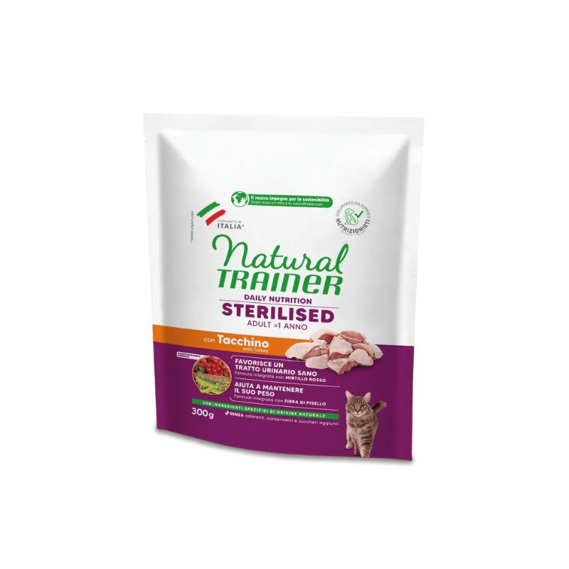 Trainer - Natural Adult Sterilised avec Dinde 300GR Trainer - Natural Adult Sterilised avec Dinde 300GR