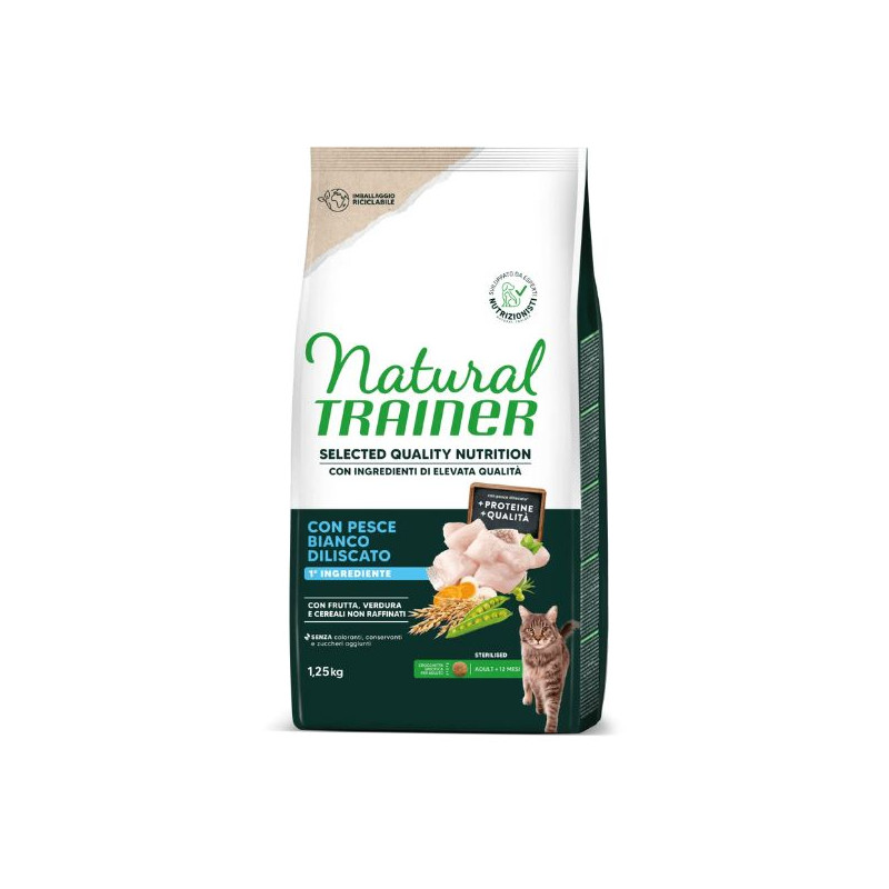 Trainer - Natural Selected Quality Nutrition Cat Adult Sterilised Con Pesce No Grain 1,25KG