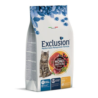 Exclusion - Mediterraneo Monoprotein Adult Manzo 12KG (Gatto) - 