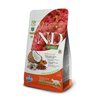 Farmina - Natural & Delicious Quinoa Skin & Coat Aringa Grain Free 5KG (Gatto) - 