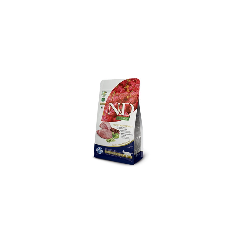 Farmina - Natural & Delicious Quinoa Weight Management Lamm Broccoli und Asparagi 5KG (Katze) Farmina - Natural & Delicious Quinoa Weight Management Lamm Broccoli und Asparagi 5KG (Katze)