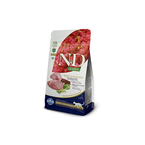 Farmina - Natural & Delicious Quinoa Weight Management Agnello Broccoli e Asparagi 5KG (Gatto) - 