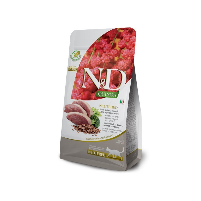 Farmina - Natural & Delicious Quinoa Neutered Anatra Broccoli Asparagi Grain Free 300GR (Gatto) Farmina - Natural & Delicious Quinoa Neutered Anatra Broccoli Asparagi Grain Free 300GR (Gatto)
