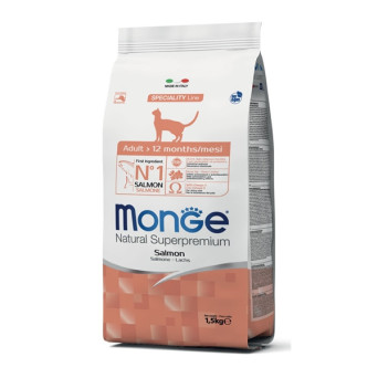 Monge - Natural Superpremium Adult con Salmone 1,50KG (Gatto) - 