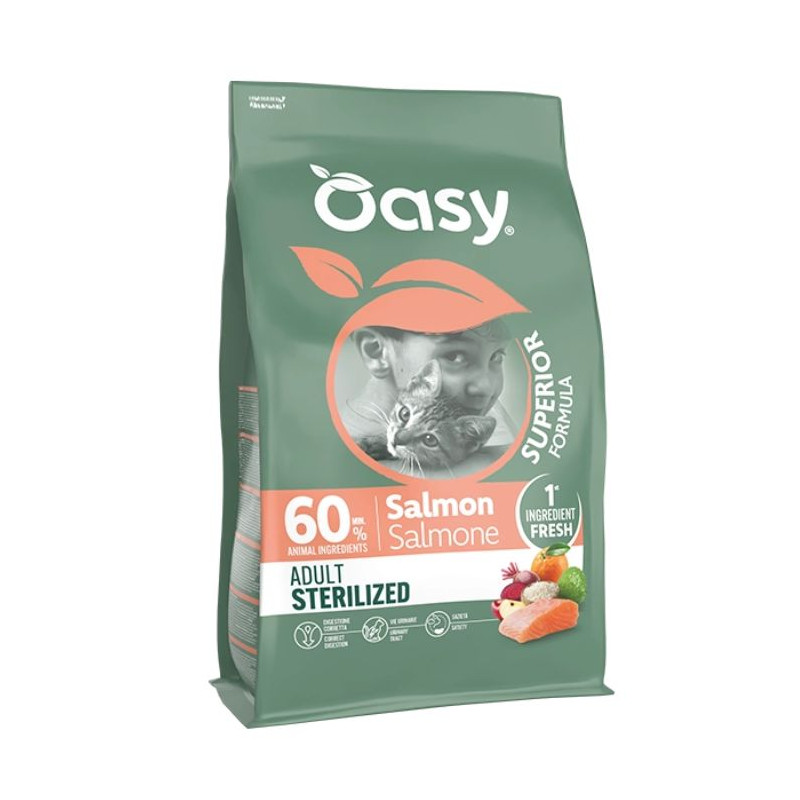 Oasy - Superior Formula Cat Adult Sterilised Saumon 6KG Oasy - Superior Formula Cat Adult Sterilised Saumon 6KG